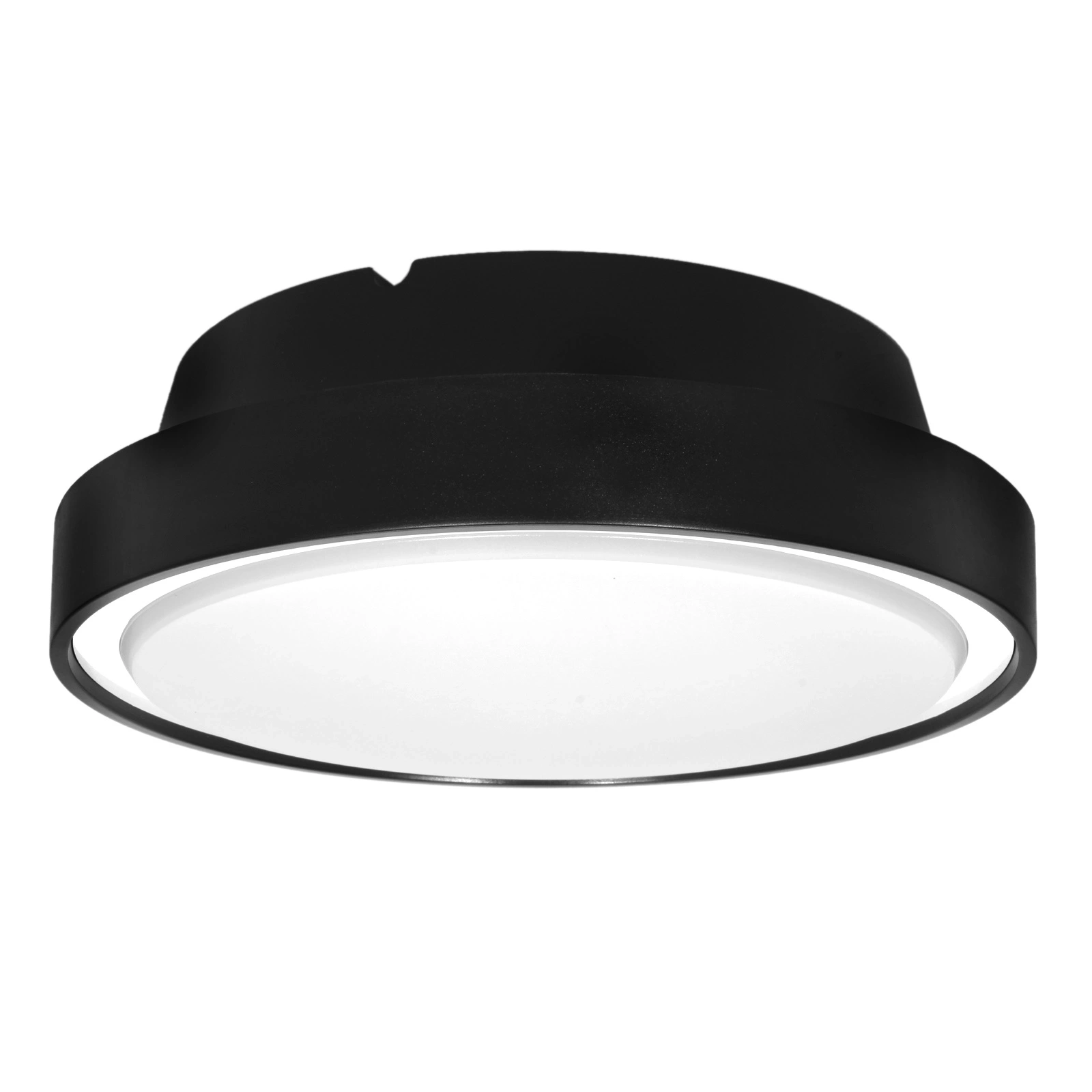 Plafon sufitowy PIR P2582-E27-S E27x2 czarny z czujnikiem ruchu i zmierzchu ROTONDA