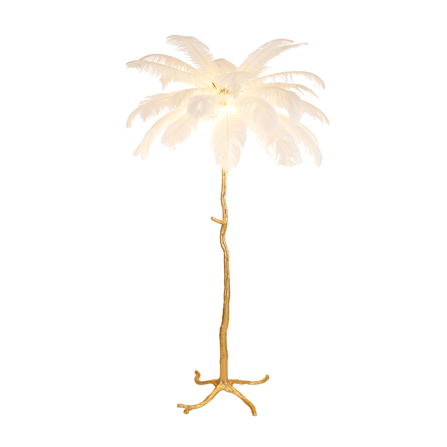 Lampa podłogowa EMU pióra białe 170 cm - obrazek 3