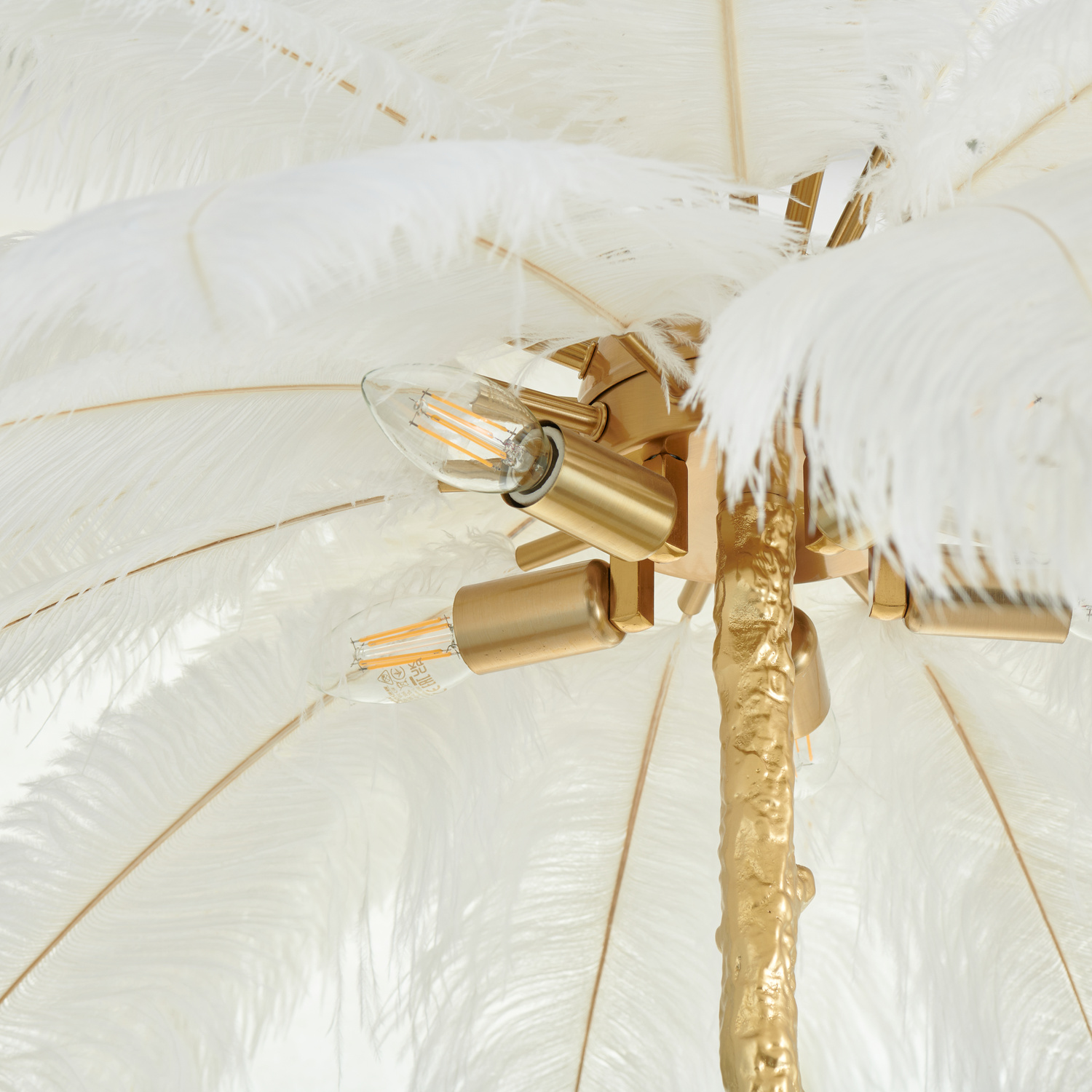 Lampa podłogowa EMU pióra białe 170 cm - obrazek 7