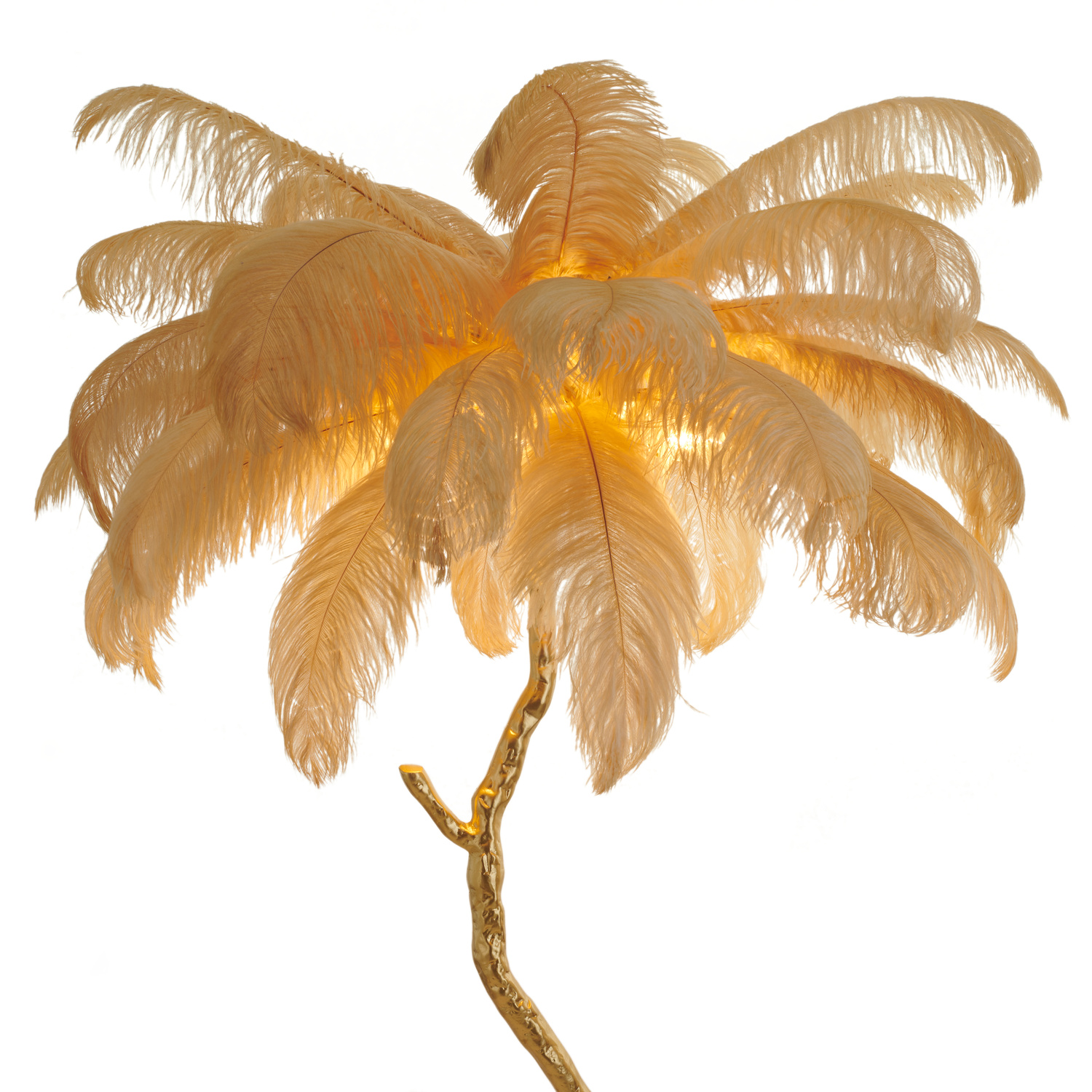 Lampa podłogowa EMU pióra beżowe 150 cm - obrazek 4