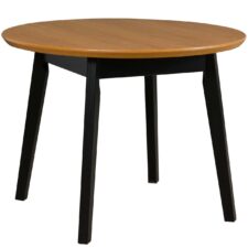 Stół DS45 100x100/130 okleina dębowa / czarny