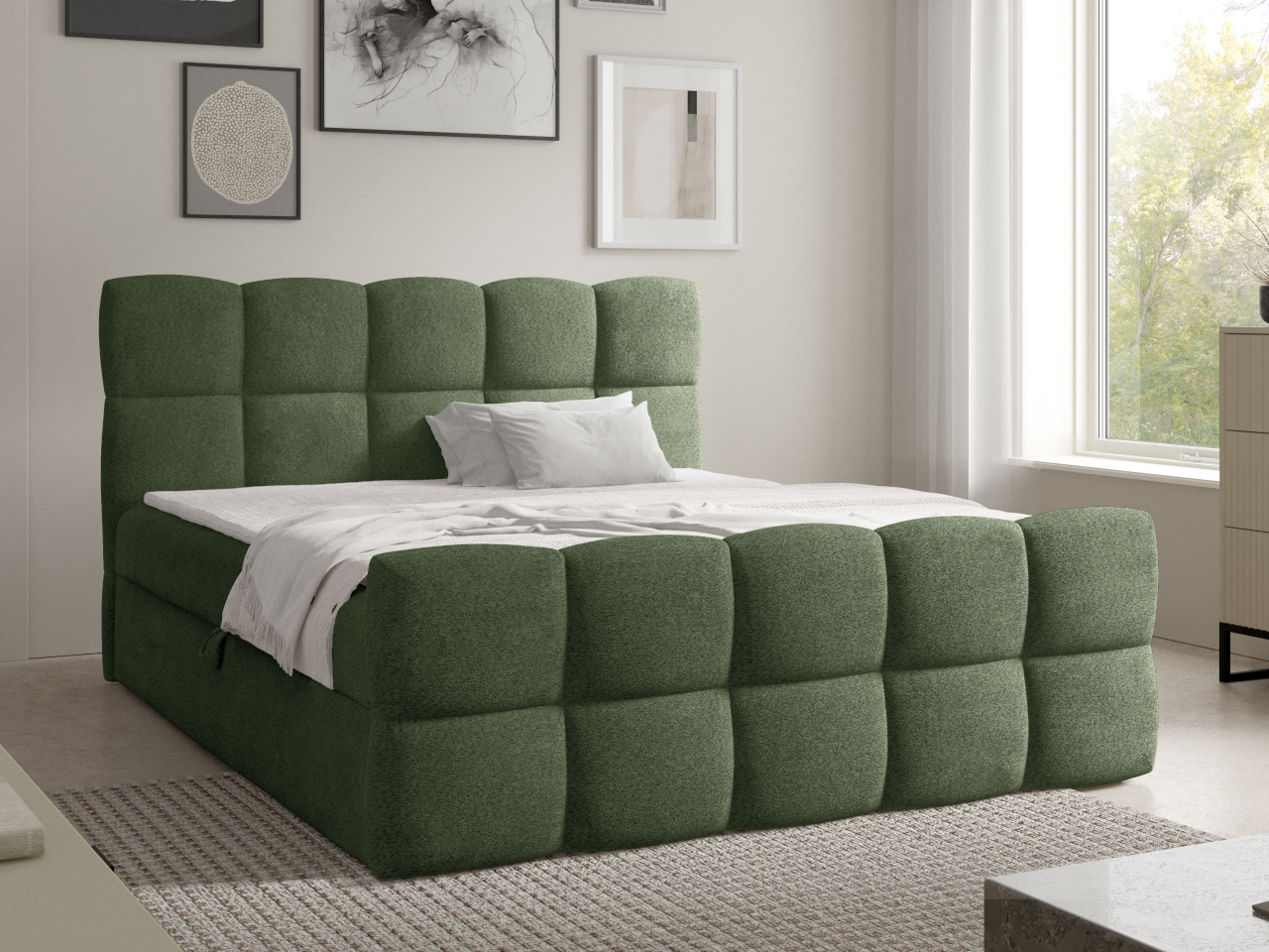 Łóżko kontynentalne ROSSI 200x200 coral 20 - obrazek 3