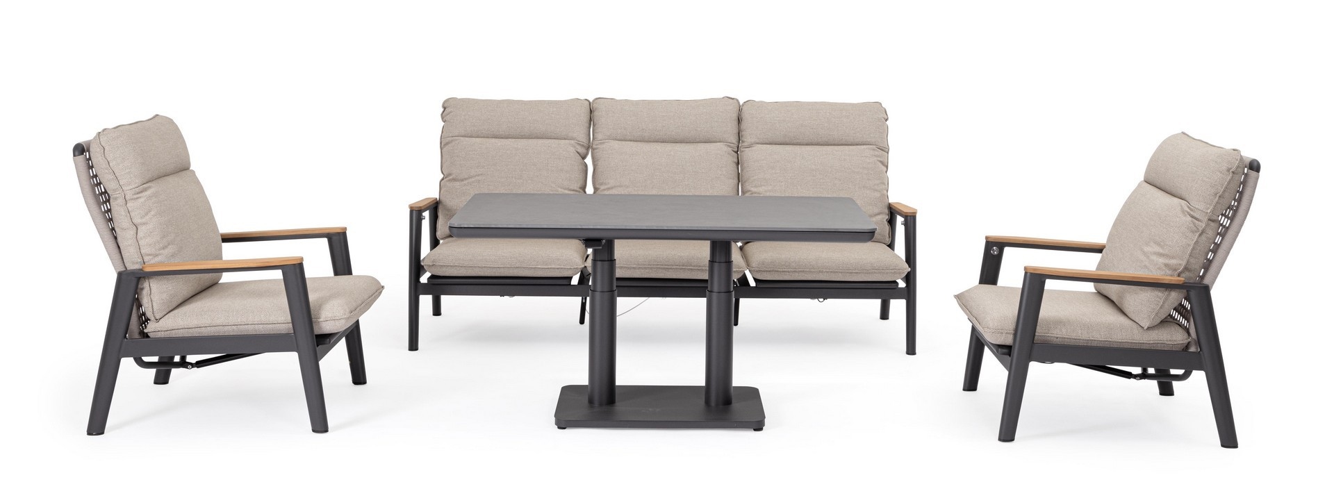 BIZZOTTO stół ogrodowy MIGUEL czarny - obrazek 8