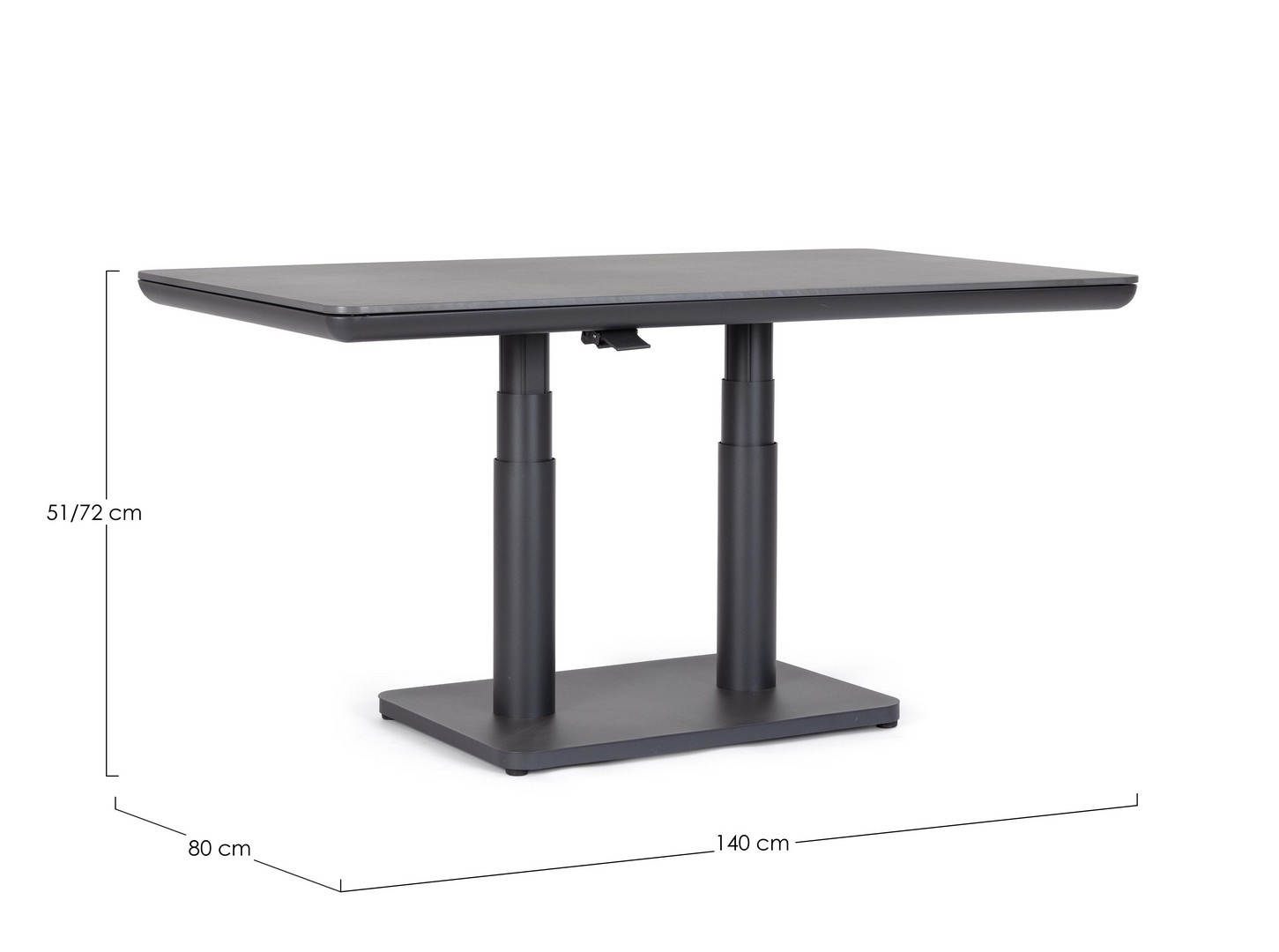 BIZZOTTO stół ogrodowy MIGUEL czarny - obrazek 9