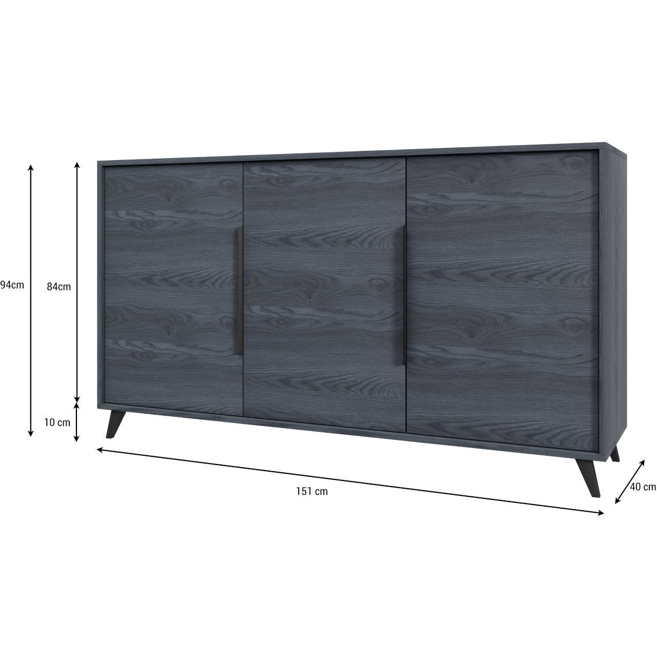 Komoda ETNI 43 dąb carbon - obrazek 4