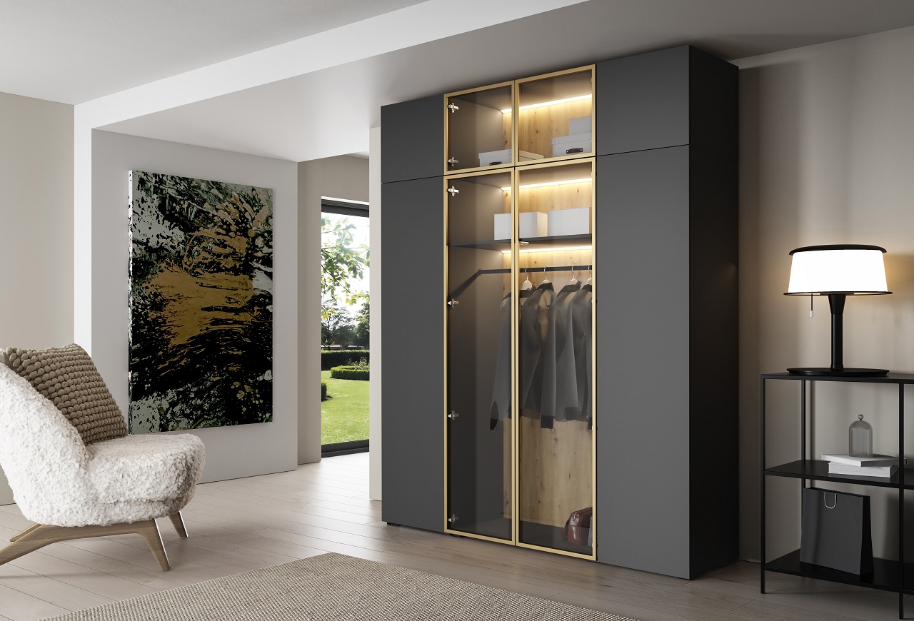 Nadstawka do szafy ACATI 200 czarny / antracyt / złoty - obrazek 4