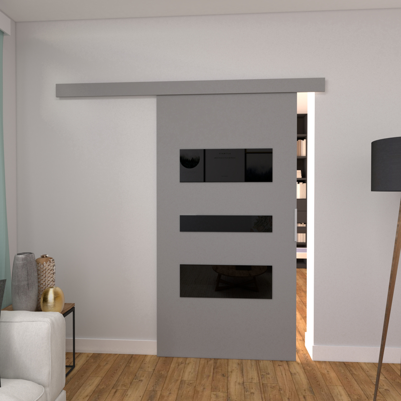 Drzwi przesuwne CREDIS 70 popiel - obrazek 5