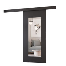 Drzwi przesuwne z lustrem ILIS 90 czarne