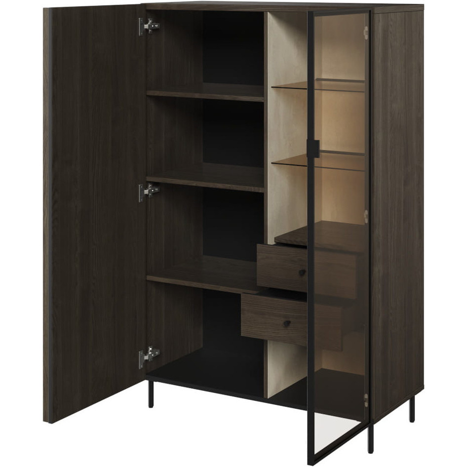 Witryna PIEMONTE PE06 jesion portland + czarny - obrazek 3