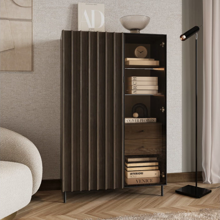 Witryna PIEMONTE PE06 jesion portland + czarny - obrazek 6