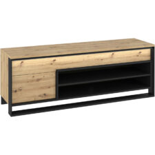 Szafka RTV QUANT QA04 dąb artisan + czarny