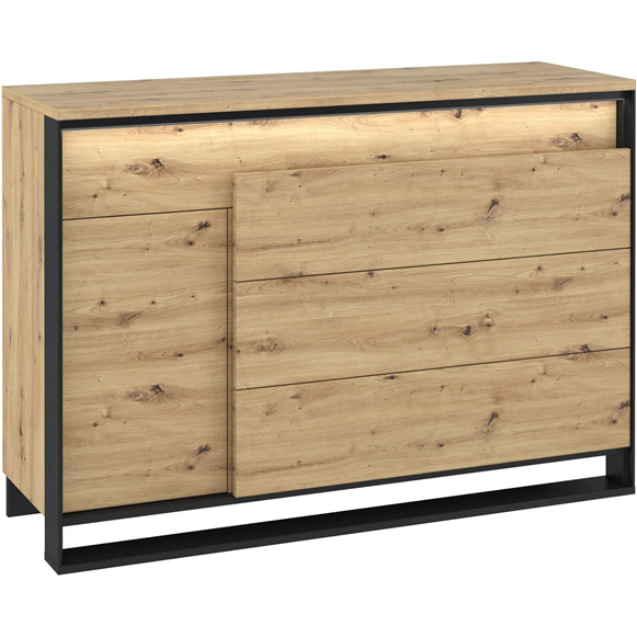 Komoda QUANT QA08 dąb artisan + czarny