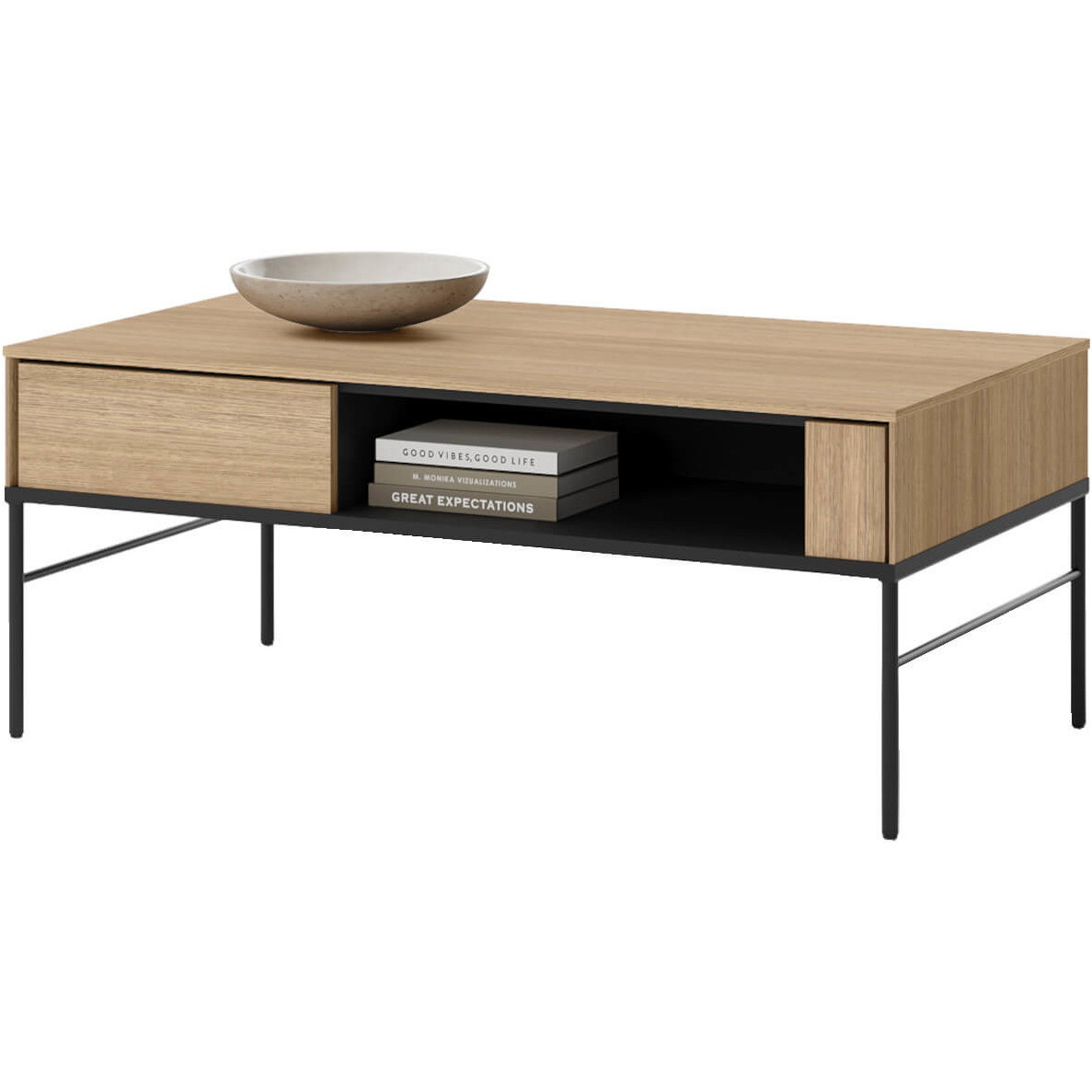 Stolik kawowy VISSO VI09 dąb linearny - obrazek 3