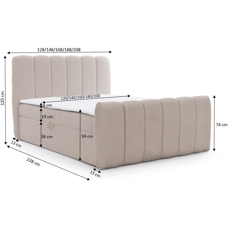 Łóżko kontynentalne PIRLO 120x200 catch me 24 - obrazek 5