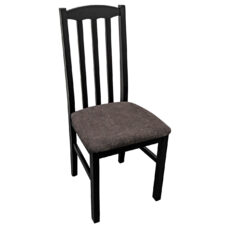 Czarne krzesło DK48 z ciemnym siedziskiem 22B