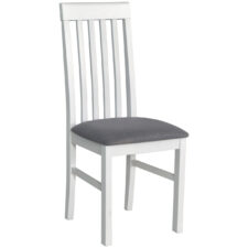 Białe krzesło DK50 z szarym siedziskiem 16B