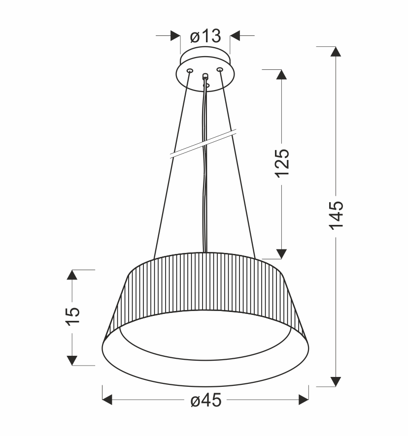 UMBRIA LAMPA WISZĄCA CZARNO DREWNIANA 1X24W LED KLOSZ BIAŁY - obrazek 4