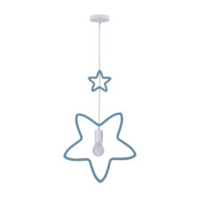 SINGLE SS LAMPA WISZĄCA 1X20W E27 IQ KIDS NIEBIESKI