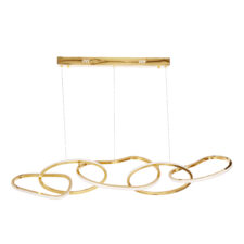 ANNELI lampa wisząca francuskie złoto 45W LED 3000K maskownica biała