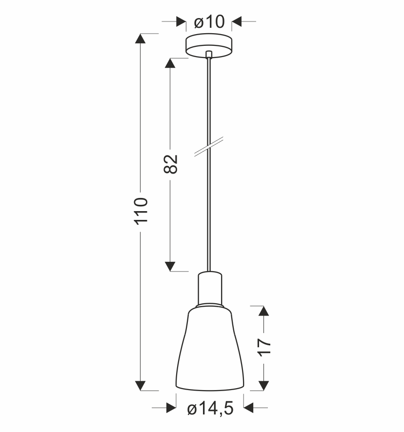 Udin middle lampa wisząca czarny 1x15W GU10 klosz szary - obrazek 3