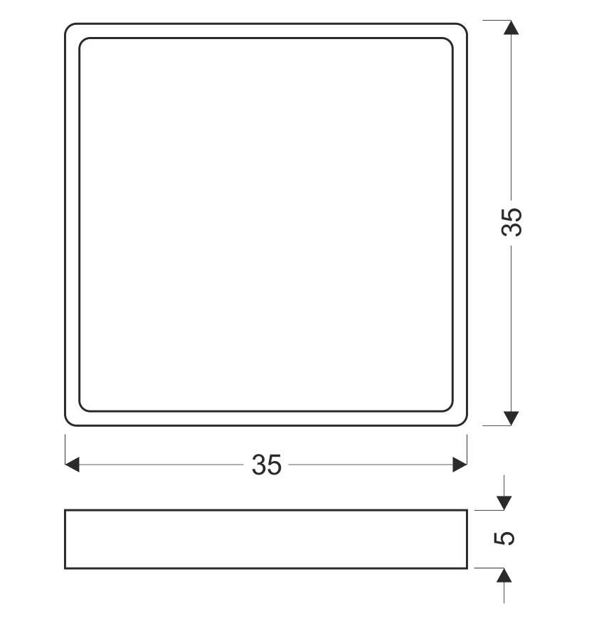 QUATTRO LAMPA PLAFON KWADRATOWY 30X30 12W LED ZŁOTY IP44 - obrazek 5