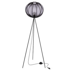 MELLOW lampa podłogowa czarny 1x40W E27 abażur mist 52 czarny kula