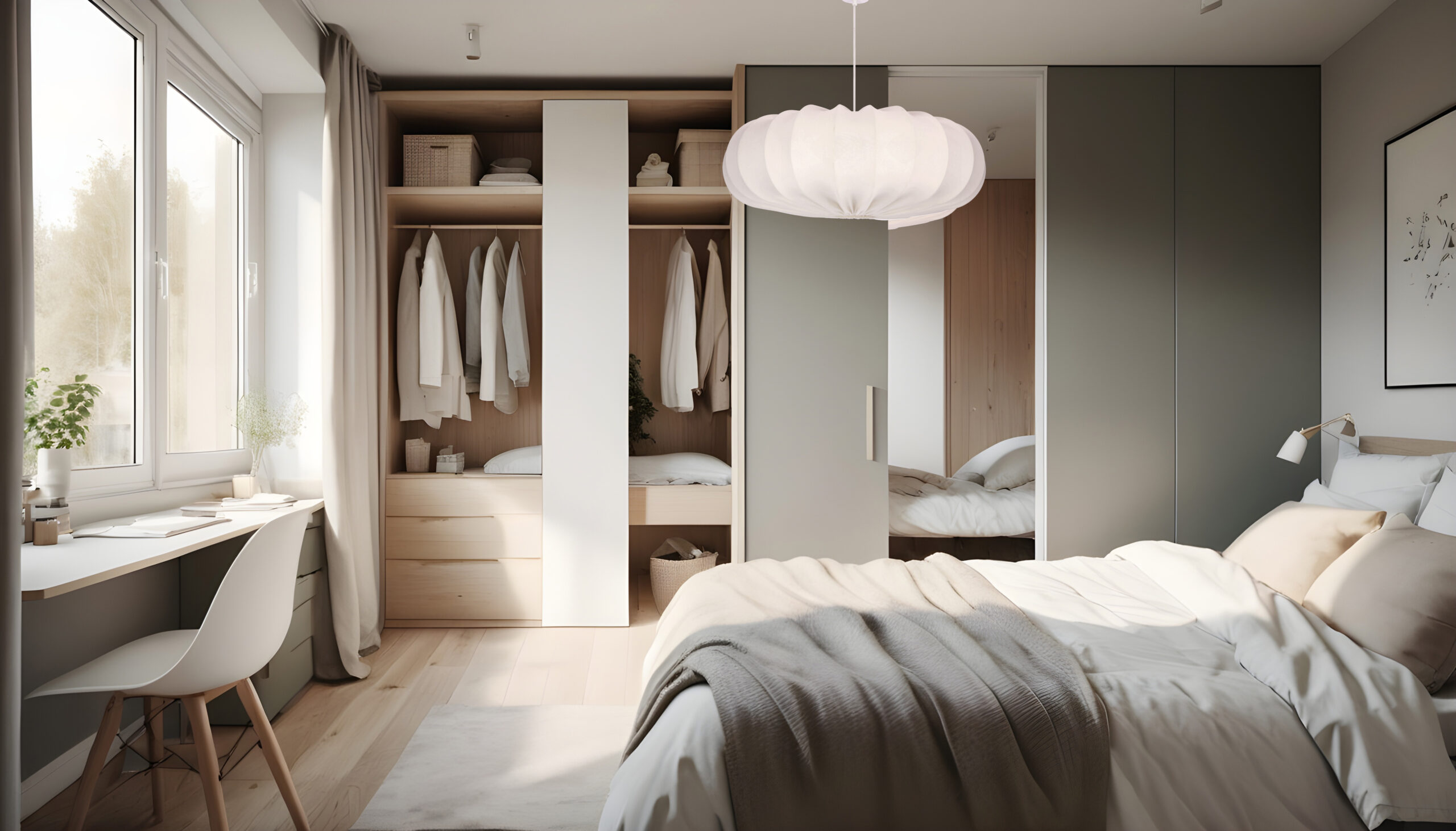 CAFEE' lampa wisz¹ca 66cm bia³y 1x40W E27 aba¿ur latte - obrazek 3