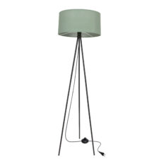 SHANTI lampa pod³ogowa czarny 1x40W E27 aba¿ur miêtowy