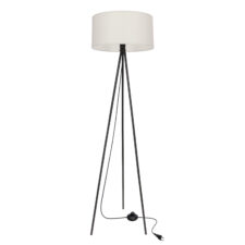 SHANTI lampa pod³ogowa czarny 1x40W E27 aba¿ur szary