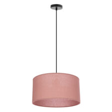 SHANTI lampa wisz¹ca czarny 1x40 E27 aba¿ur jasny wrzosowy