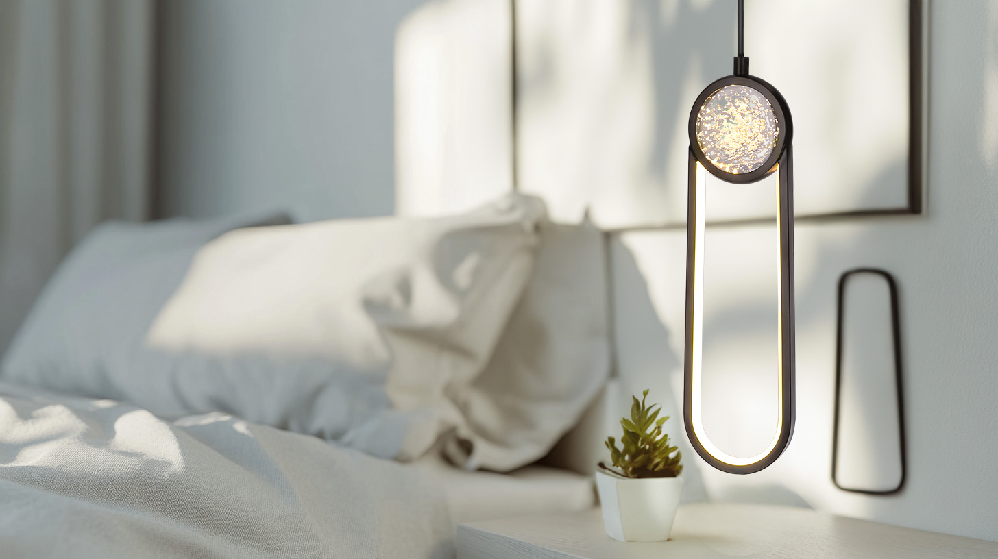 LACRIMA lampa wiszaca czarny 10cm 15W LED 3000K maskownica biała - obrazek 3