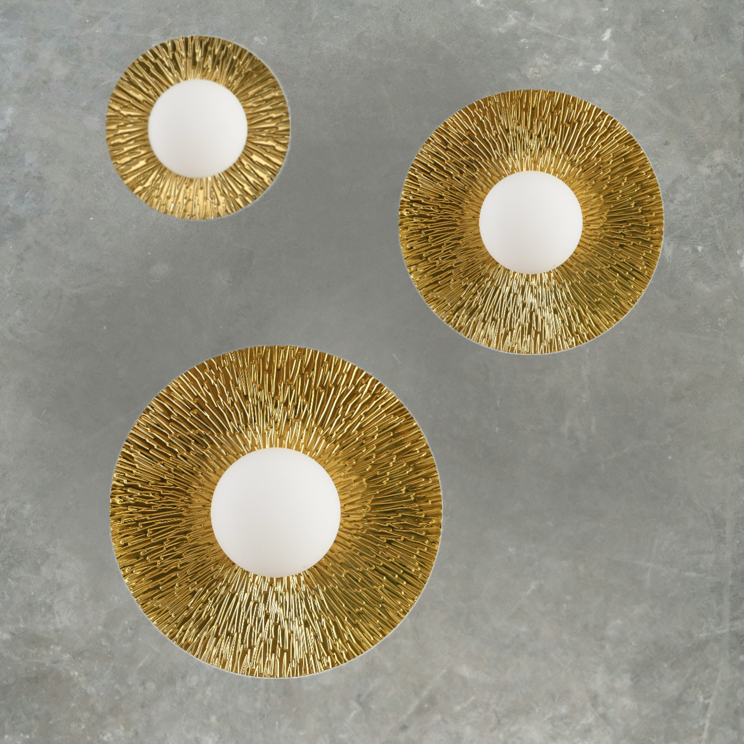 Lampa ścienna SUN S złota 20 cm - obrazek 6