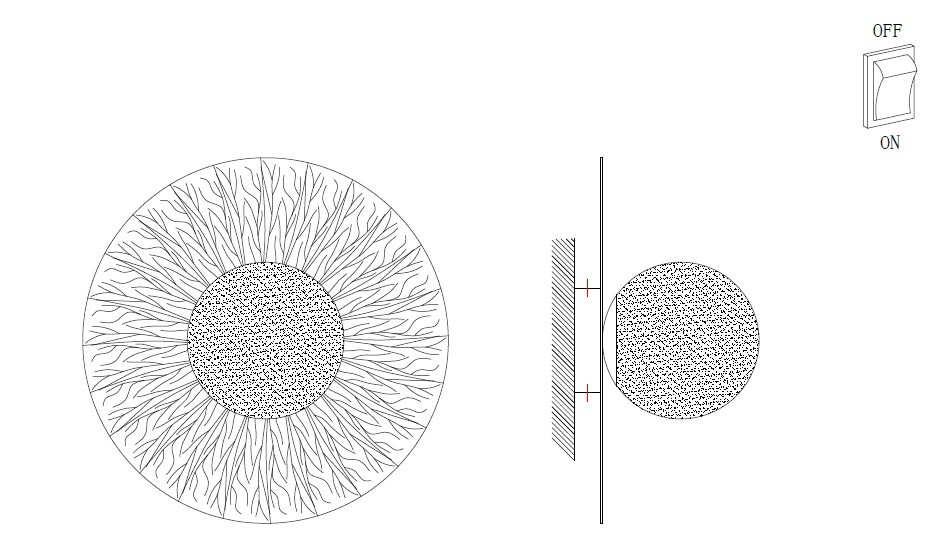 Lampa ścienna SUN S złota 20 cm - obrazek 10