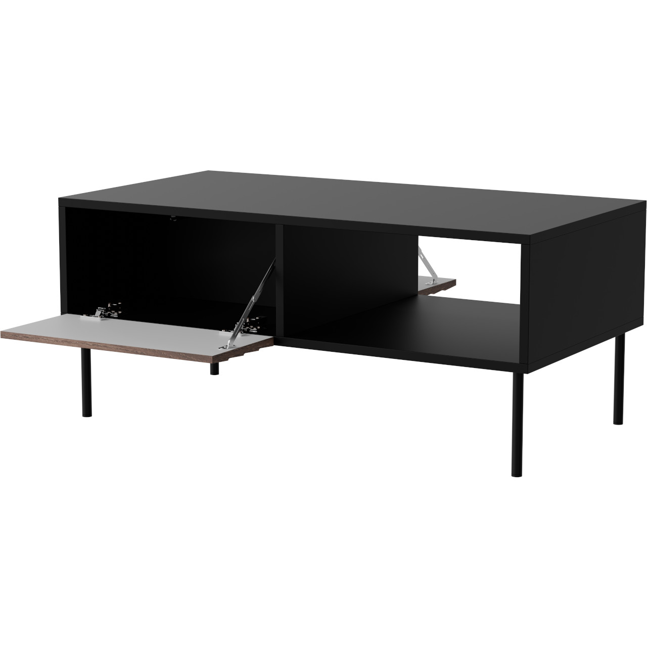 Ława AKAGI czarny / orzech - obrazek 3