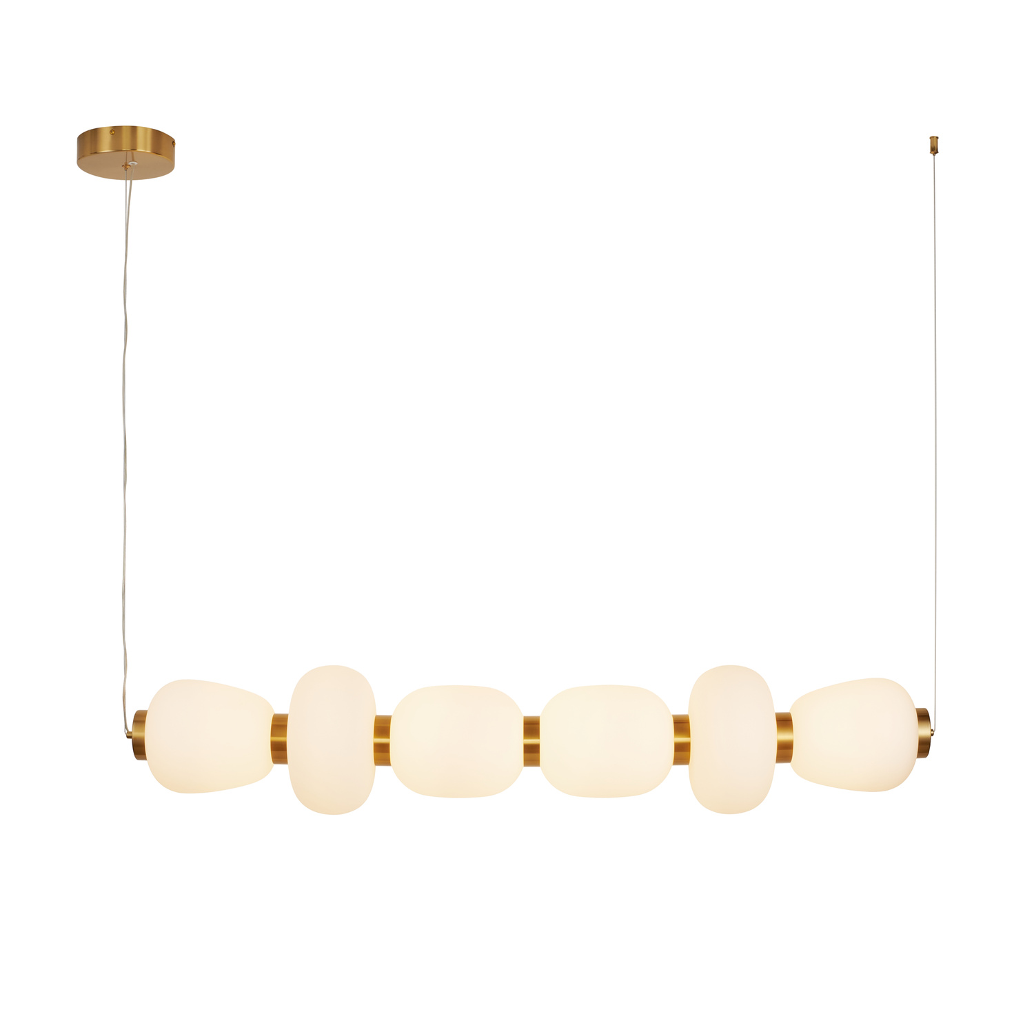Lampa wisząca BRILLA-6 LED biało-złota 125 cm - obrazek 5
