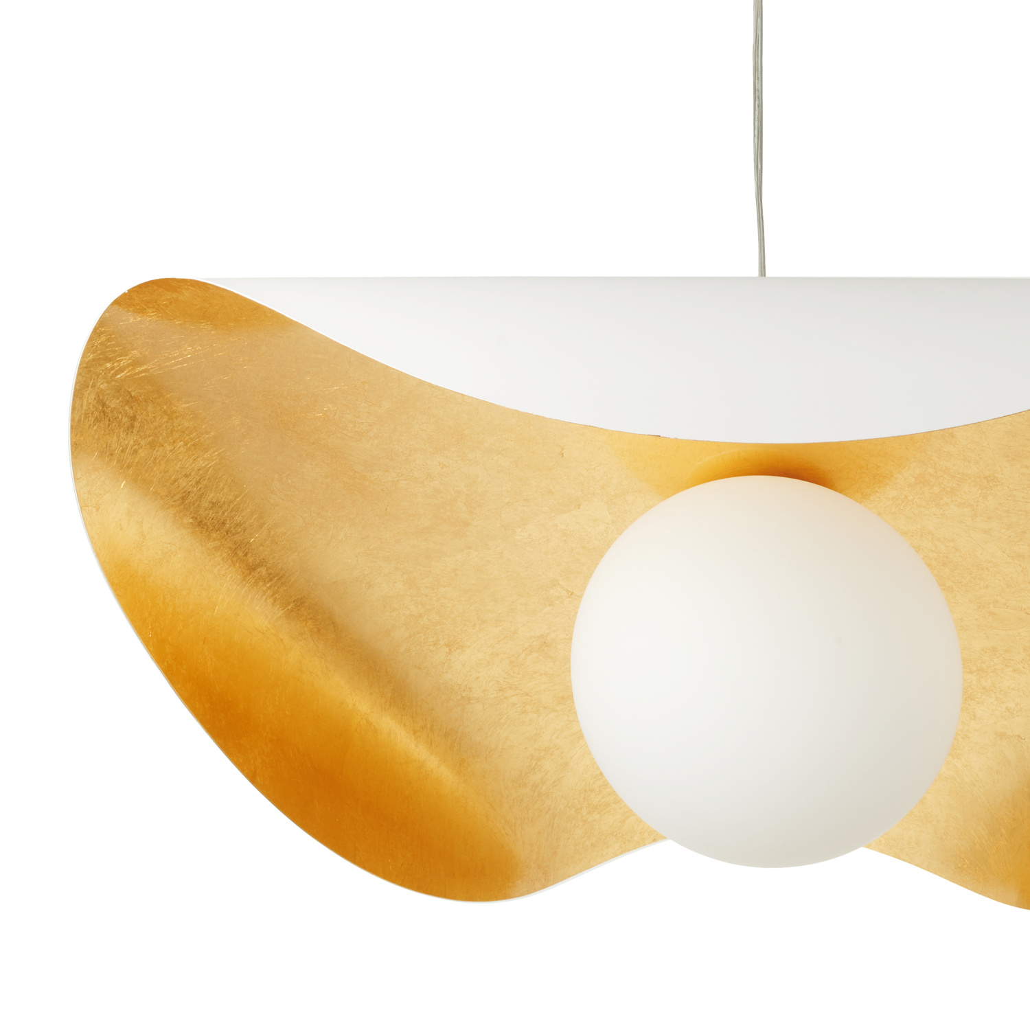 Lampa wisząca ENZO biało złota 80 cm - obrazek 8