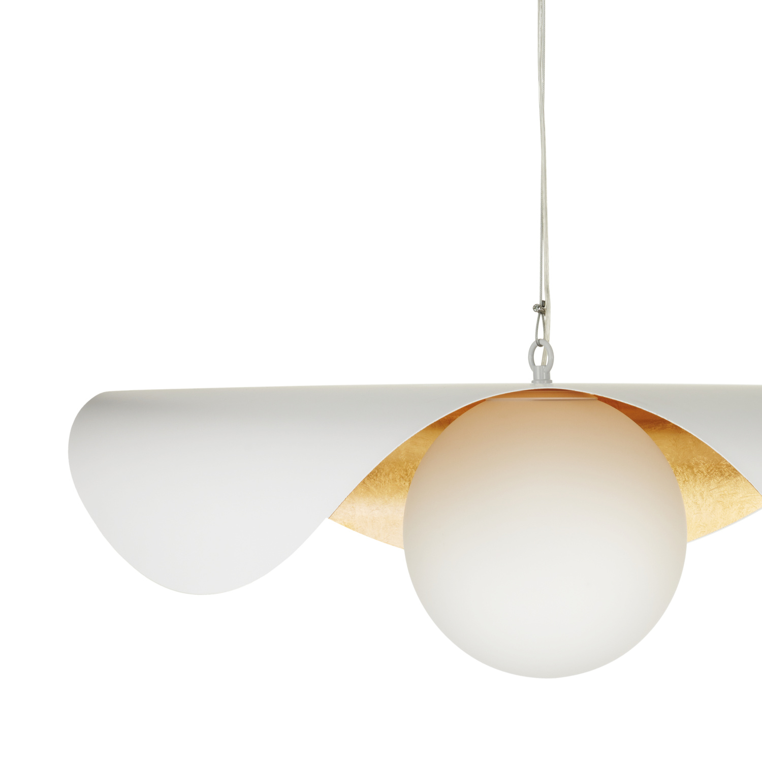 Lampa wisząca ENZO biało złota 80 cm - obrazek 11