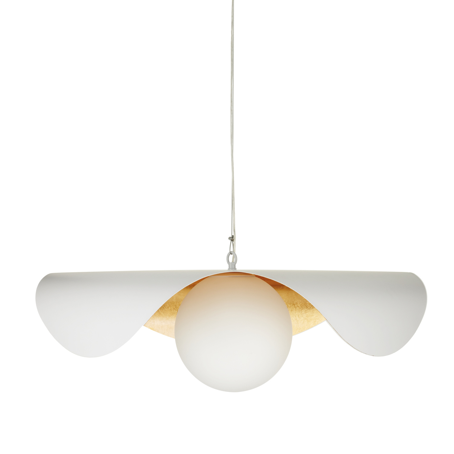 Lampa wisząca ENZO biało złota 80 cm - obrazek 13