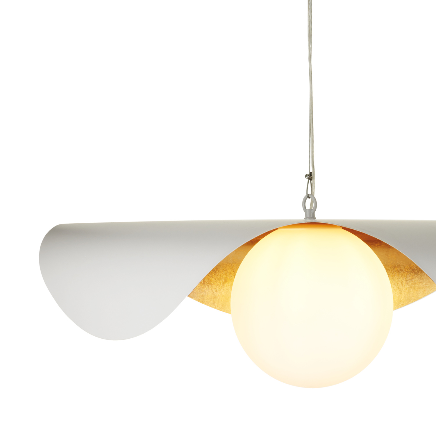 Lampa wisząca ENZO biało złota 80 cm - obrazek 14