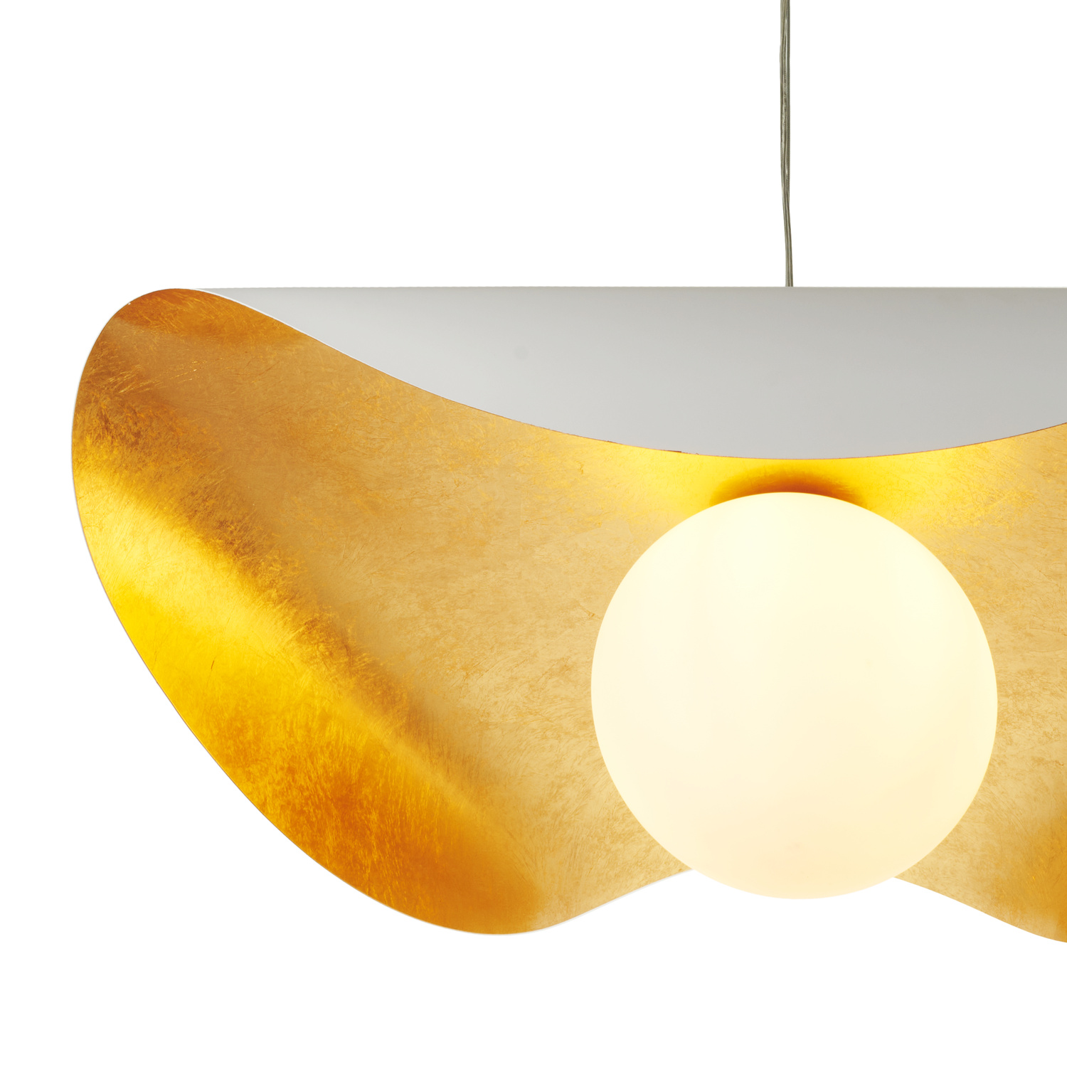 Lampa wisząca ENZO biało złota 80 cm - obrazek 18