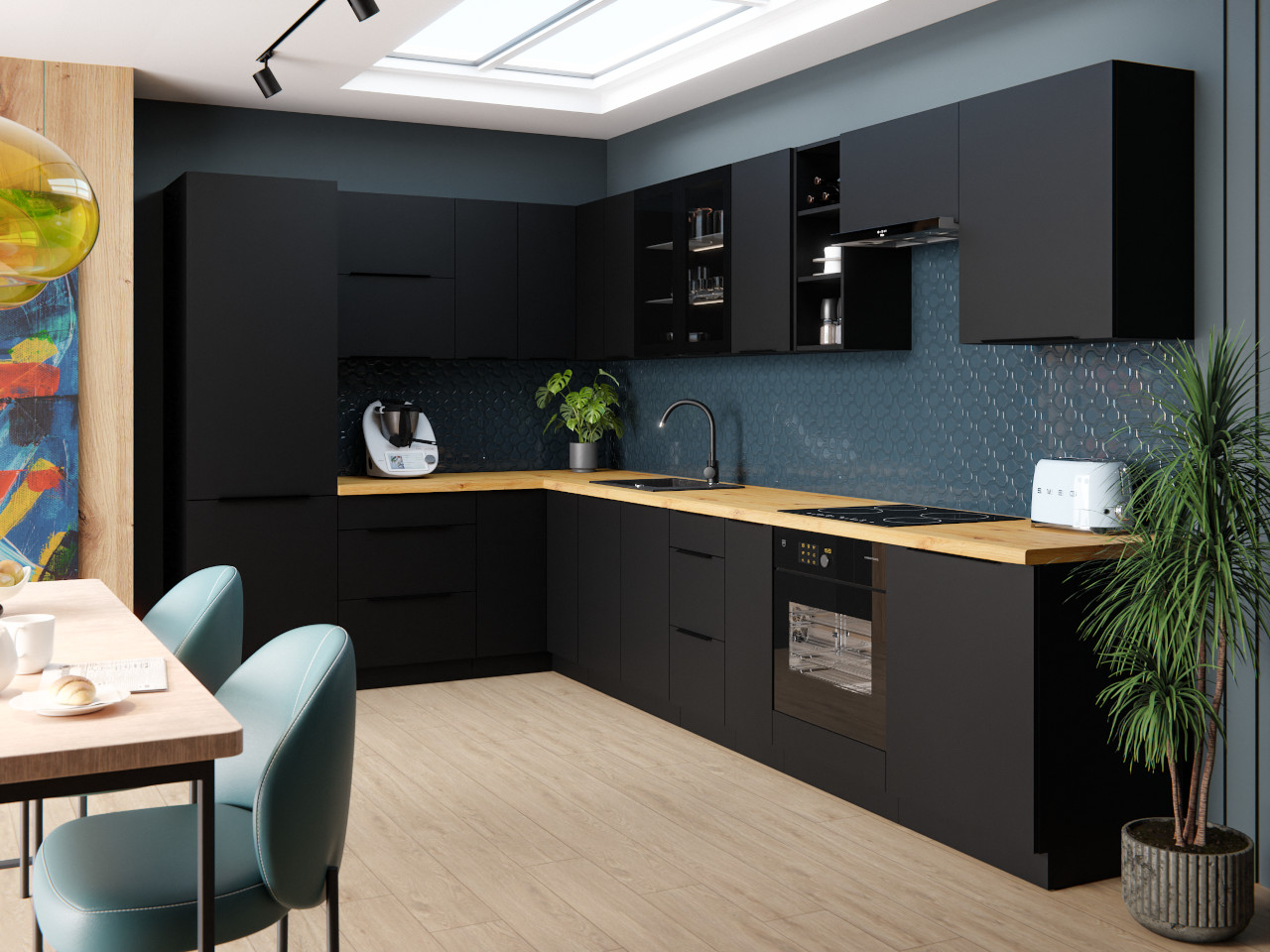 Szafka dolna z szufladą 50 SILVIA 10 czarny - obrazek 5