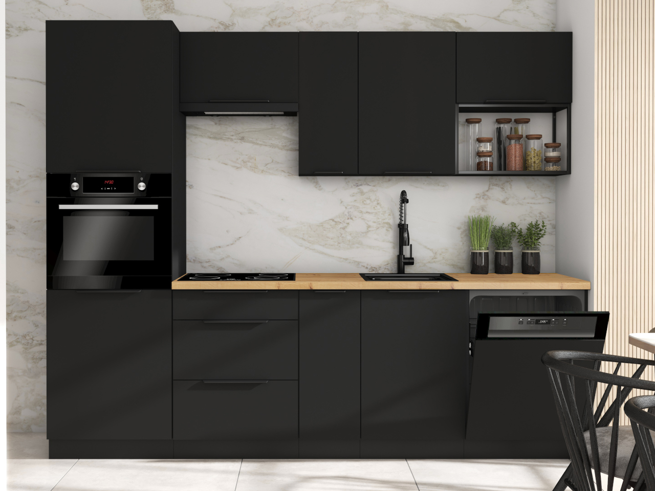 Szafka dolna z szufladą 50 SILVIA 10 czarny - obrazek 6