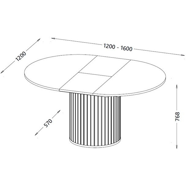 Stół rozkładany DANTE 09 czarny - obrazek 4