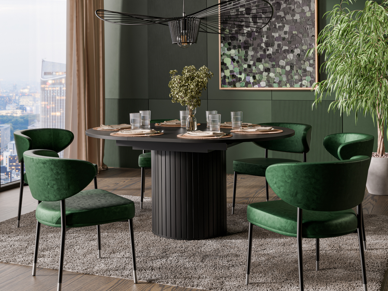 Stół rozkładany DANTE 09 czarny - obrazek 5