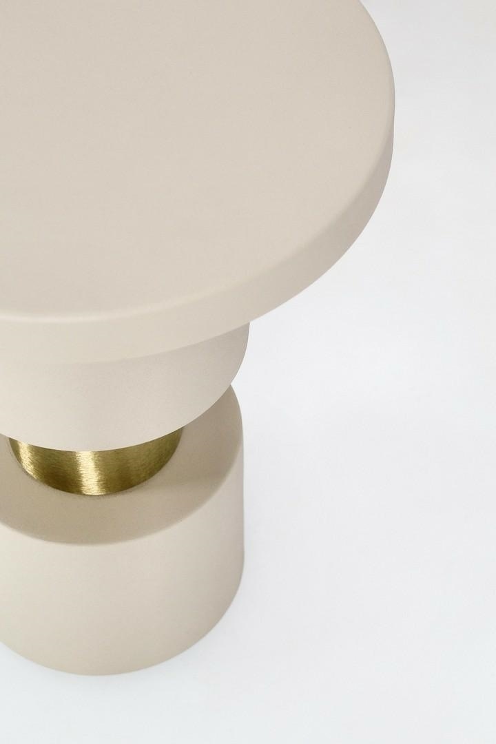 BIZZOTTO stolik kawowy MITUL FOG beżowy / złoty - obrazek 3