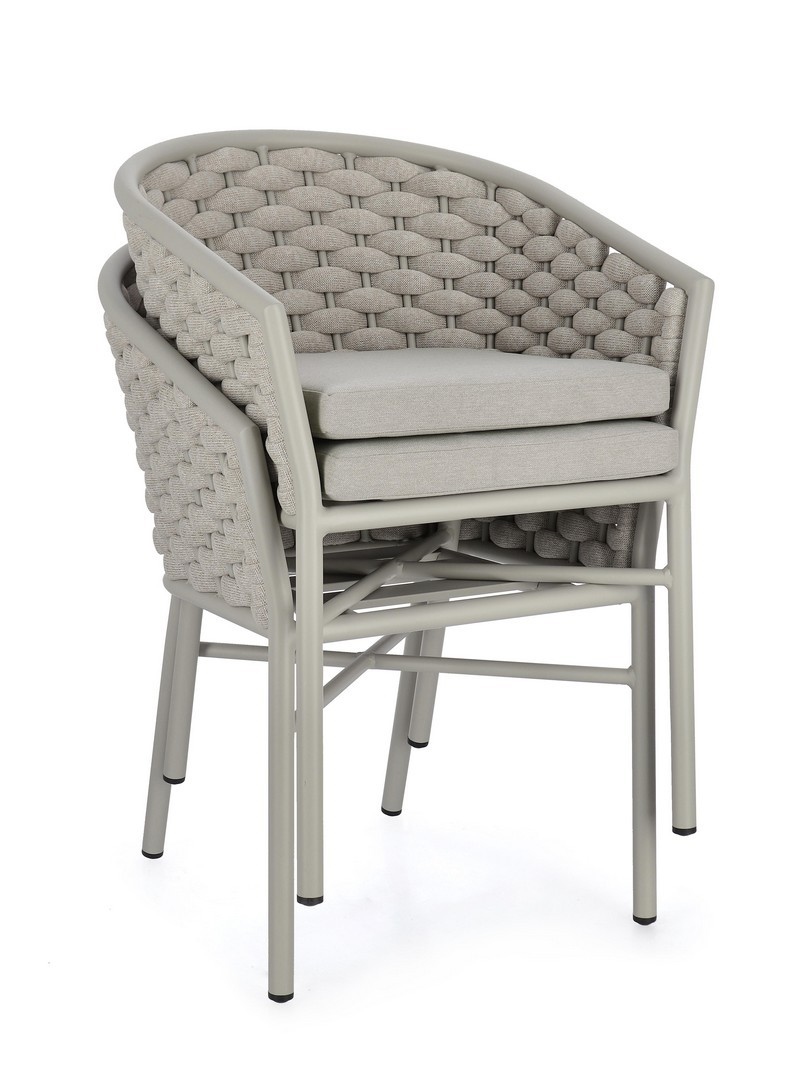 BIZZOTTO krzesło ogrodowe MARGALIDA SATURN beżowe - obrazek 9