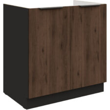 Szafka dolna pod zlew 80 SILVIA 01 czarny / orzech okapi