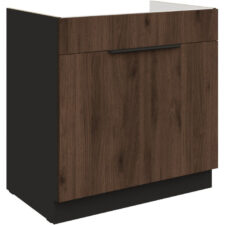 Szafka dolna pod zlew z szufladą 80 SILVIA 02 czarny / orzech okapi