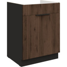 Szafka dolna pod zlew z szufladą 60 SILVIA 05 czarny / orzech okapi