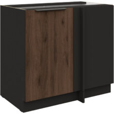 Szafka dolna narożna 105 SILVIA 15 czarny / orzech okapi